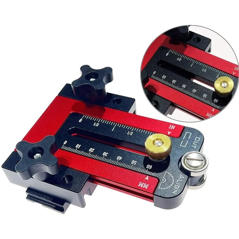 AWAH Woodworking Table Saw Guide Aluminum Alloy Adjustable Sliding Fence Cutting Wood Board 76Mm-173Mm DIY Projects