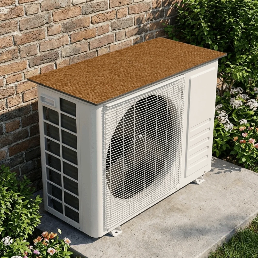 Waterproof Air Conditioner Cover Rainproof Soundproof Noise Reduction Pad Removable Weatherproof Outdoor Unit Silencing Pad