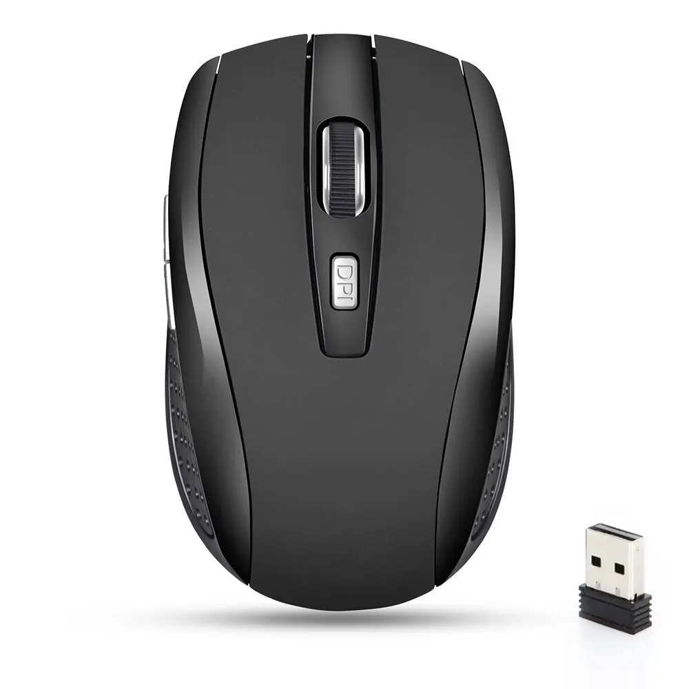 Mouse sem fio Mouse silencioso 2.4G portátil móvel Optical Office Mouse DPI níveis ajustáveis para Notebook PC Laptop MacBook