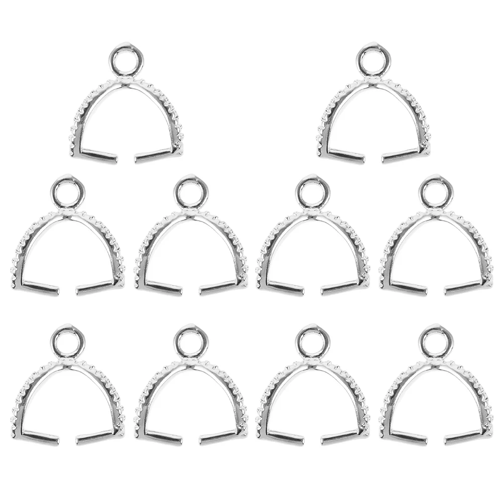 

10pcs Jewelry Pinch Copper Pendants Clasps Necklace Bracelet Metal Clasp Connectors Charm Hanger Links Bail Beads