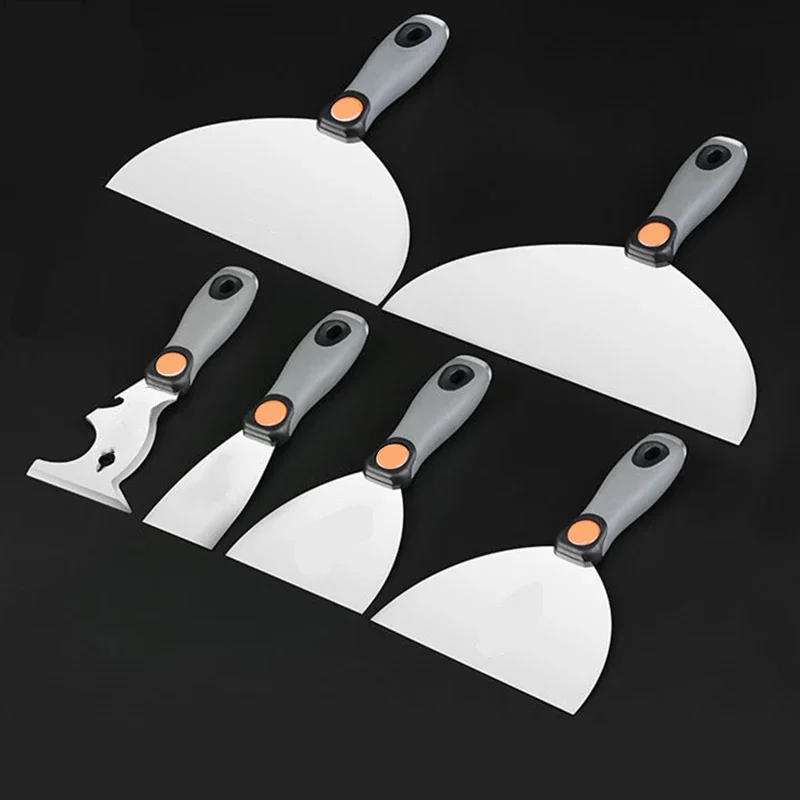 Stainless Steel Drywall Plastering Scraper Tool (FO4040-FO4045)-Multi-Function Putty Knife/Trowel for Wall Cleaning&Construction