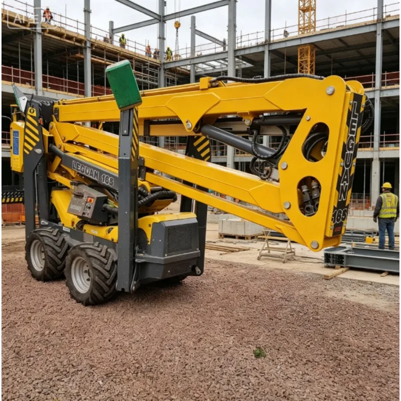 Customized Boom Lift Self-propelled Diesel Telescopic Articulated Aerial Work Platform Boom Lift 12m High Rise 3050mm Wheelbase
