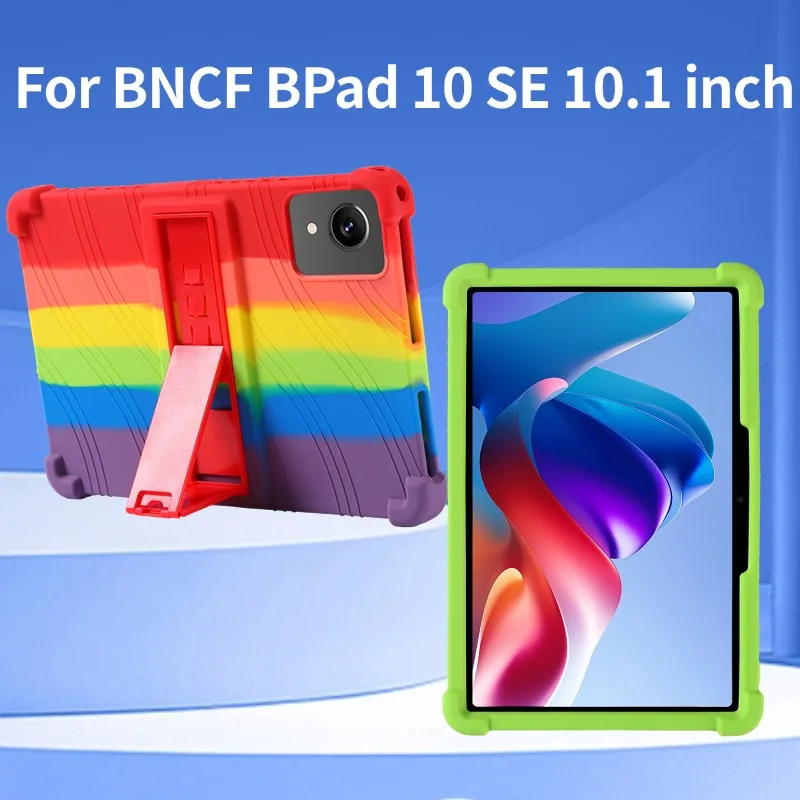 For BNCF BPad 10 SE Tablet Case for 10.1 Inches Tablet Kids Friendly Soft Silicone Adjustable Stand Cover Protective Sleeve