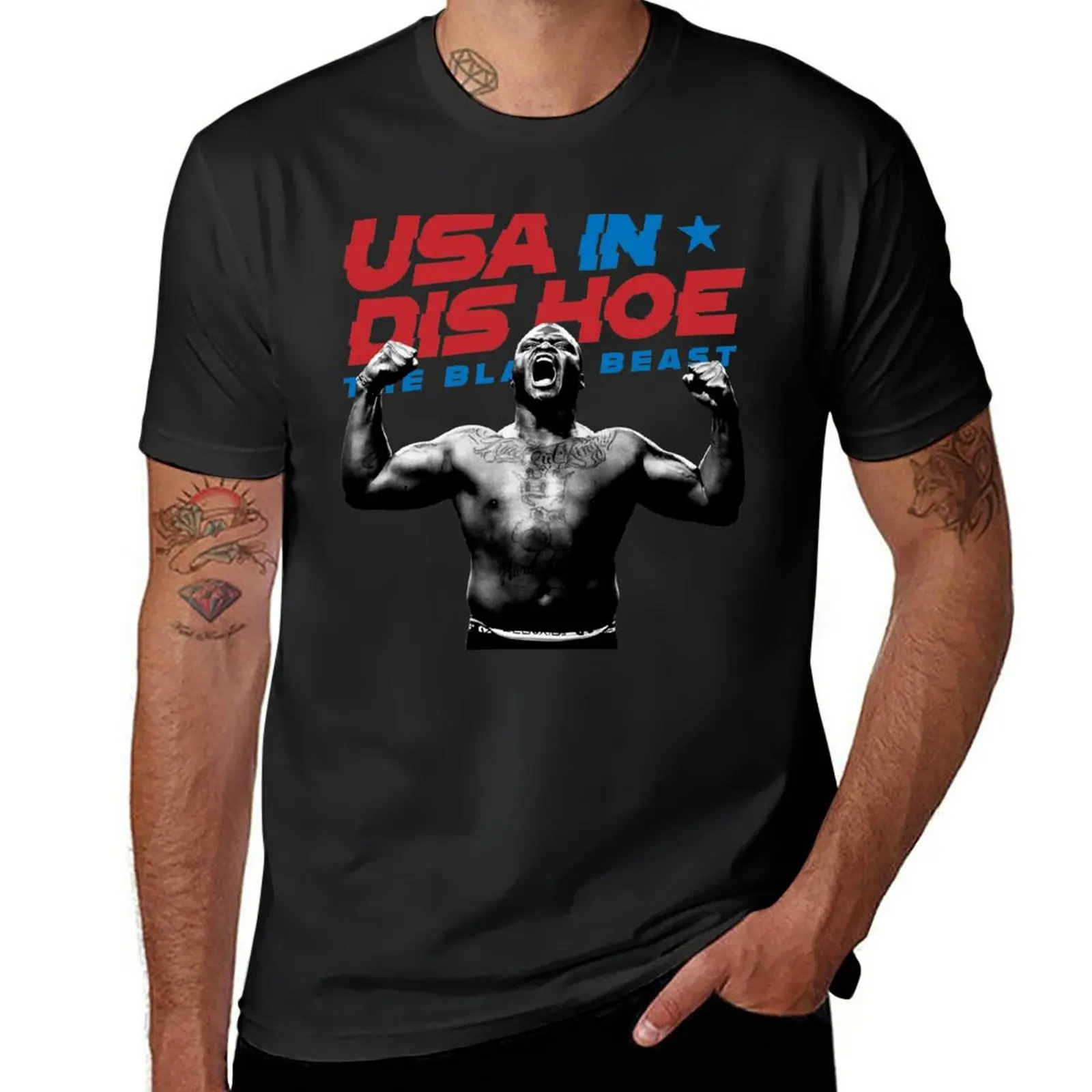 

New Derrick Lewis USA IN DIS HOE The Black Beast T-Shirt customized t shirts oversized t shirt t shirt man men t shirts