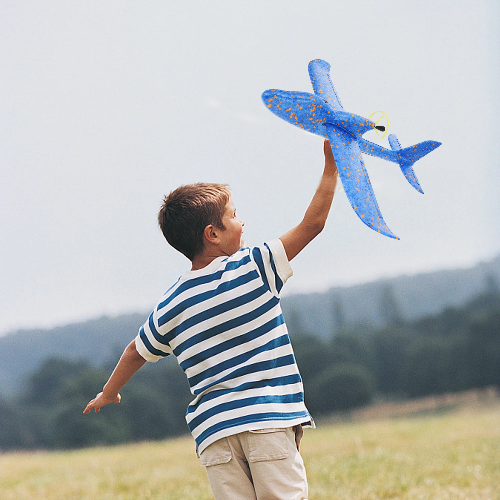 

USB Charging Electric Flying Plaything Whirly Aircraft Smooth Edges Lightweight Educational Glow Airplane Toy