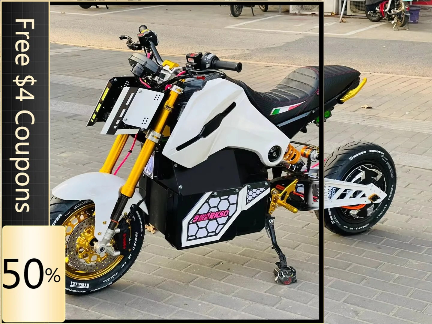 bssLittle Monkey Electric Motorcycle Sports Car 72V/96V High Power High Speed Modified Edition
