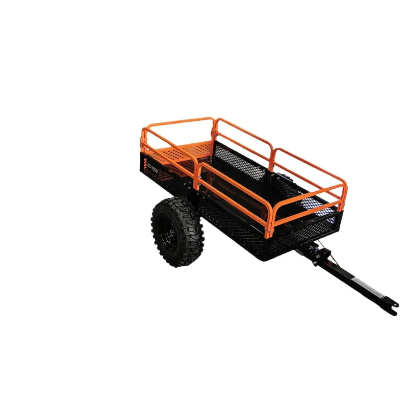 

20251500LBS Load Capacity ATV Utility Cart Cargo Trailer Garden Trailers Farm Dump Cart Lawn Mower Tipping Trailer