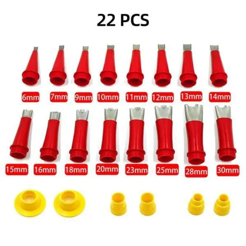 22PCS Stainless Steel Caulking Nozzle Silicone Tool Set for Sink Sealant Application