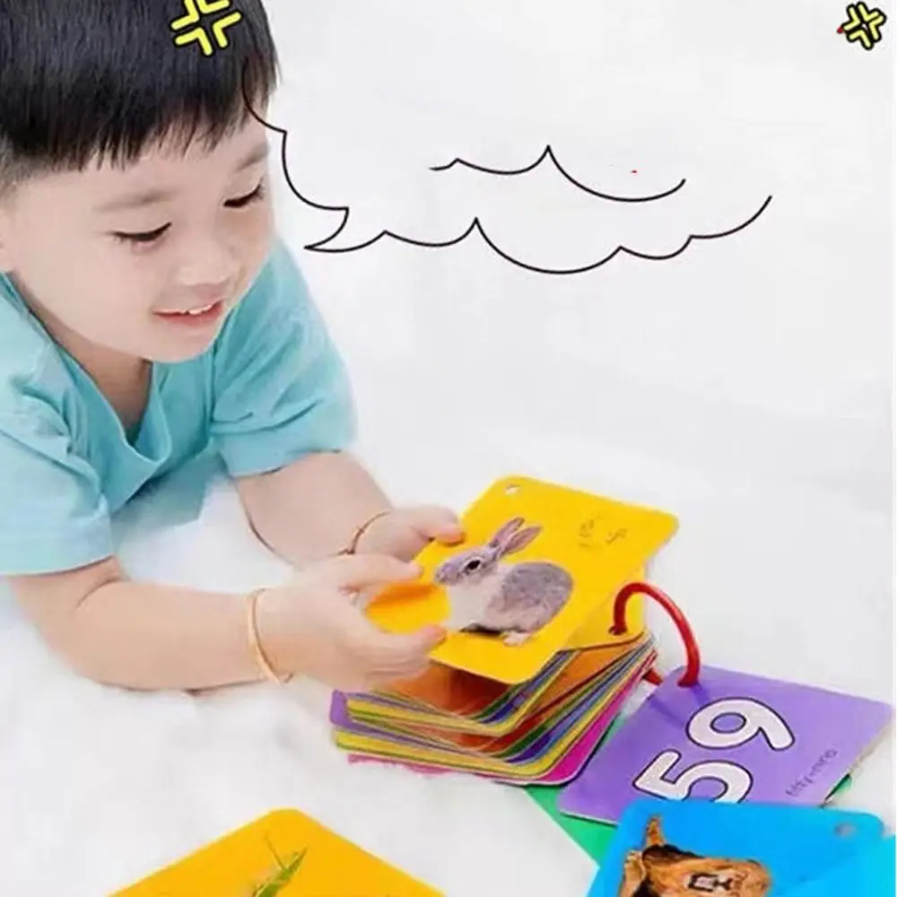 Tarjeta de juguete de matemáticas para niños, tarjeta de bolsillo con palabras, tarjeta Flash con números, tarjetas de aprendizaje para bebés, tarjeta cognitiva para niños, juguete educativo Montessori