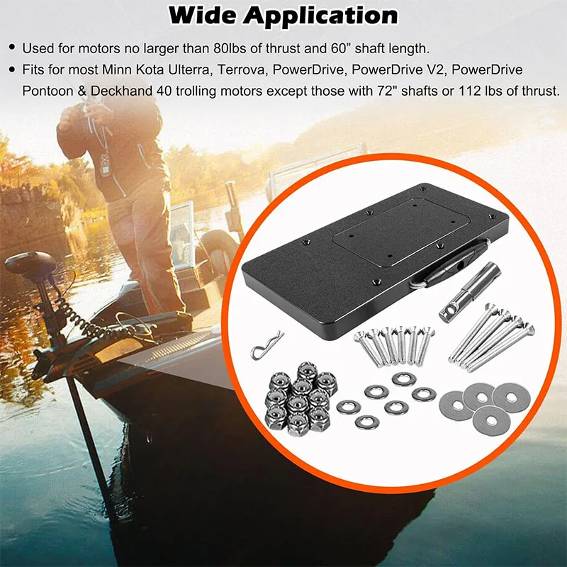 For Minn Kota 1854021 MKA-21 Composite Quick Release Bracket Fits Ulterra, Terrova, PowerDrive and Deckhand 40 Trolling Motors