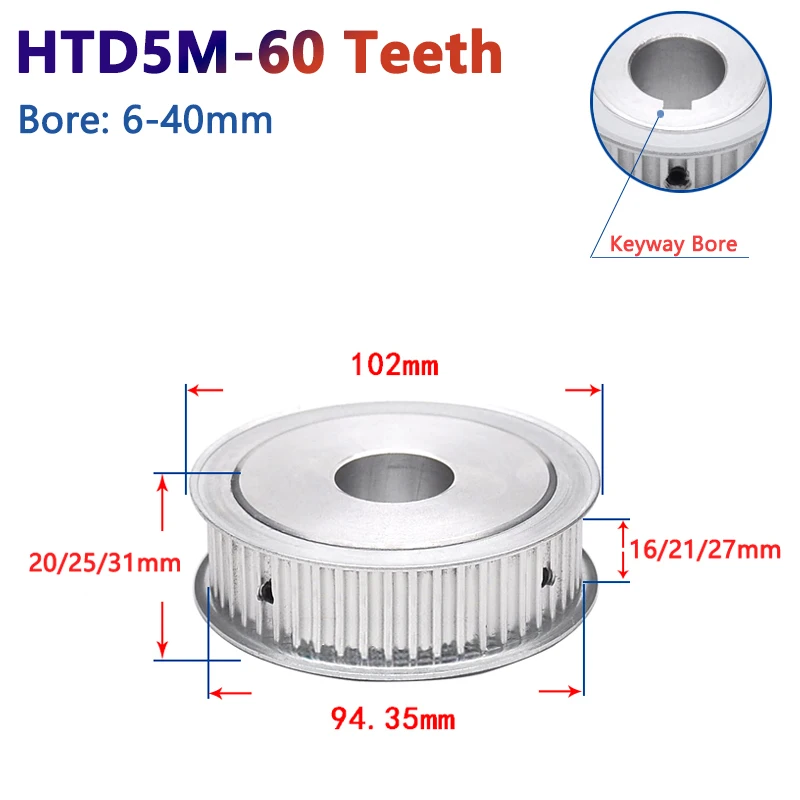 Roda Síncrona para Correia Sincronismo Polia 60 Dentes Htd5m Largura 15 mm 20 mm 25 mm mm mm 10 mm 12 mm 14 mm 15 mm 16 mm 17 mm 1pc 18 19 2040 mm