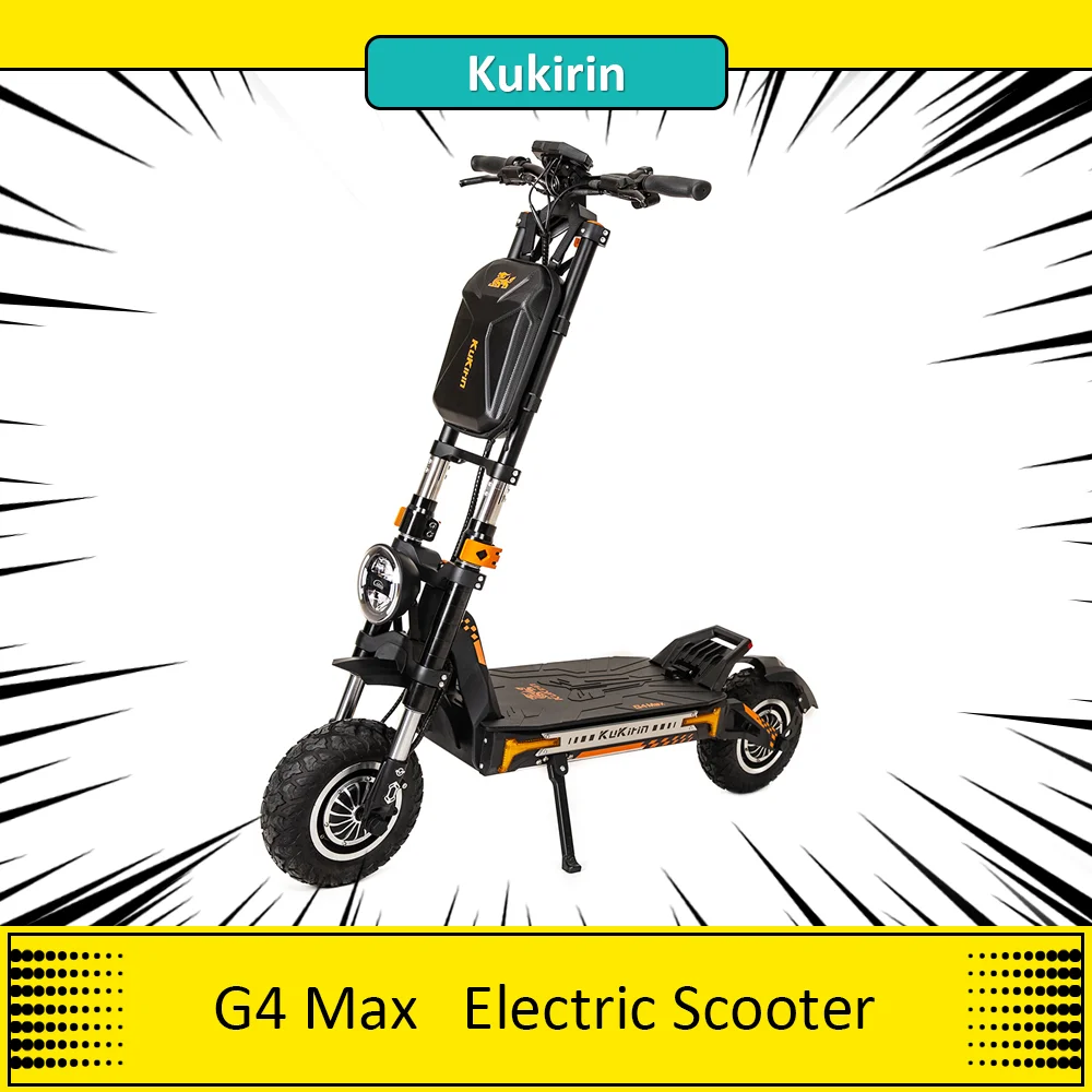 KuKirin G4 Max Electric Scooter 2*1600W Hub Motor, 60V 35.2Ah Battery 12