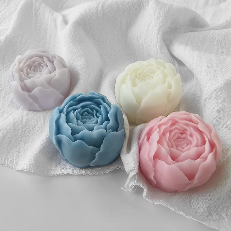 Austin Flower Silicone Candle Molds 3D Mini Rose Flower Fragrance Gypsum Resin Soap Making DIY Chocolate Ice Cake Baking Mold