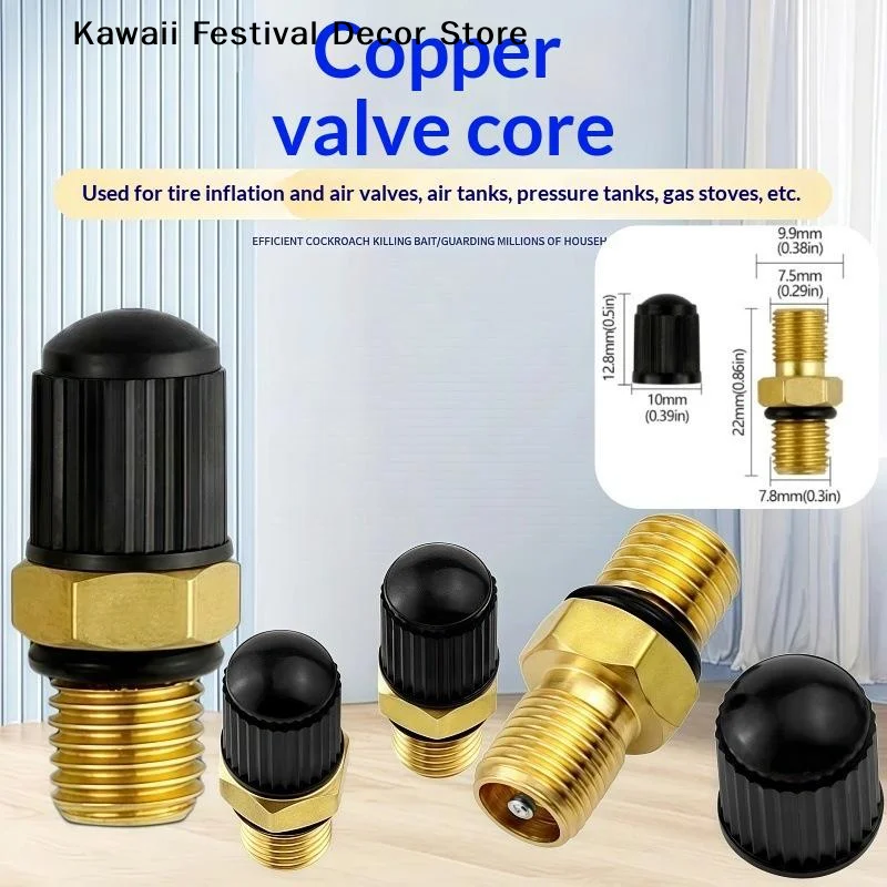 【K】1Pcs M8x1 High-Quality Air Valves Durable Brass Tire Valve Stems For Car Motorcycle Bike Tires Caps DIY Accessories Durable
