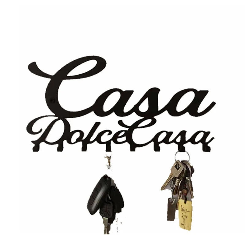 Key Holder For Wall Mount Casa Dolce Casa (7 Hook Rack),Metal Hanger For Front Door,Kitchen,Store House,Vehicle Keys