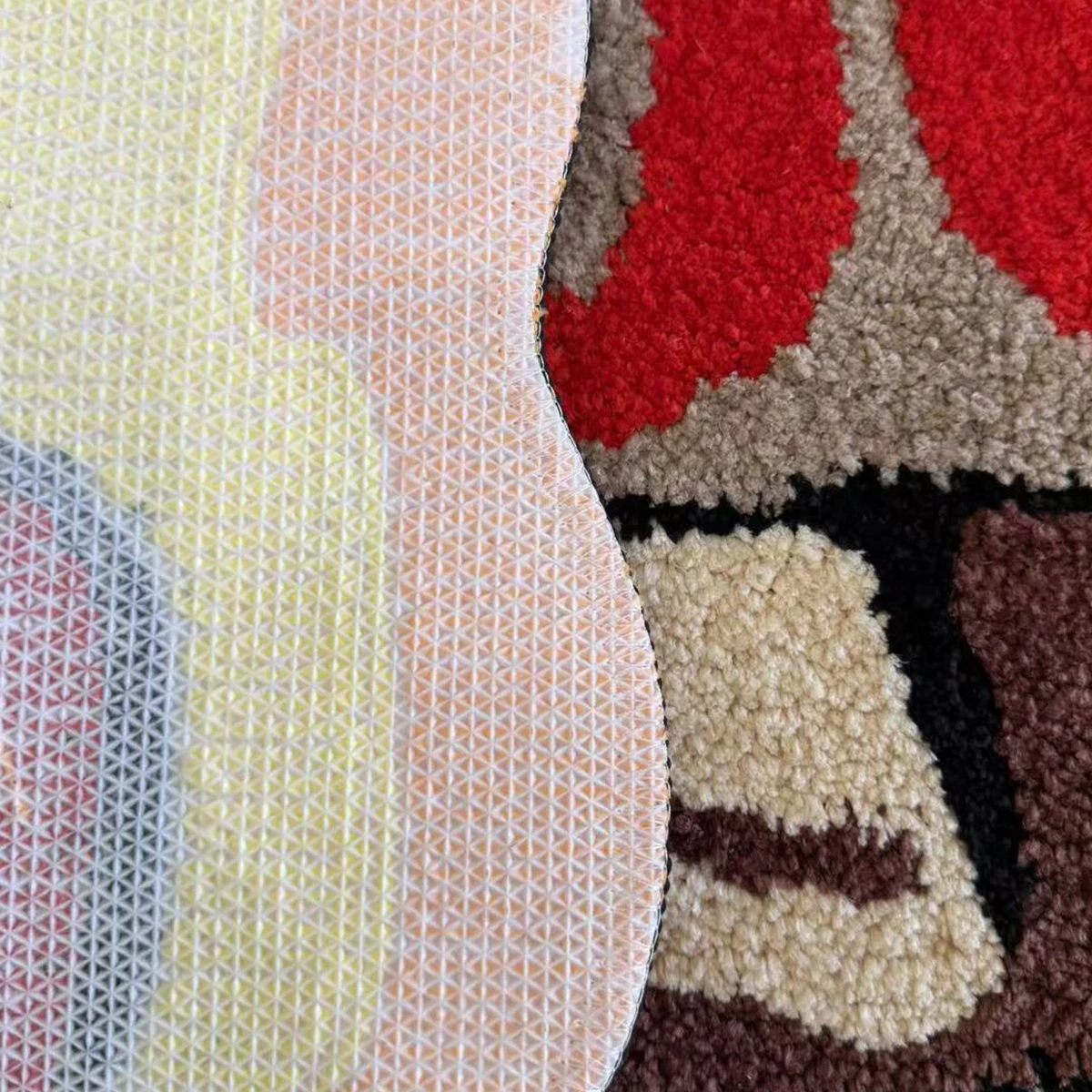Einzigartiger getufteter Teppich in Zigarrenform, rutschfest, dekorative Bodenmatte, coole Textilkunst, Heimdekoration, kleine Größe, für Erwachsene, geeigneter Nachttischteppich – Detail 7