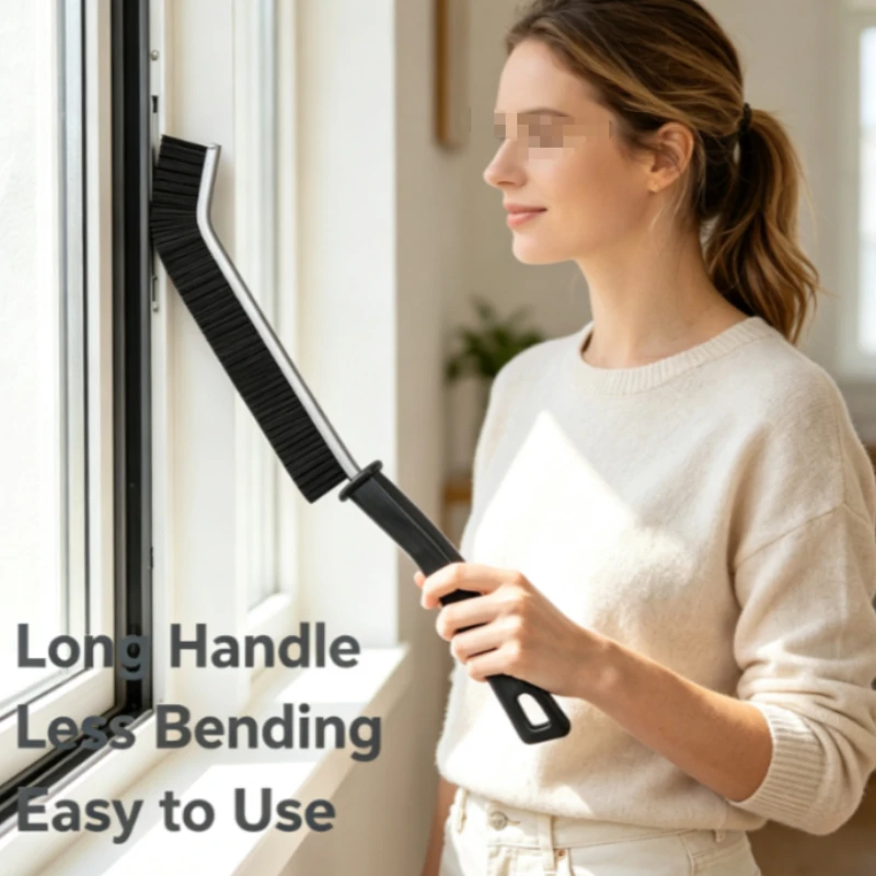 60pcsLong Strip Gap Cleaning Brush Hard Bristle Scrubber For Tile Grout Window Track Bathroom Kitchen Household Dead Corner Tool