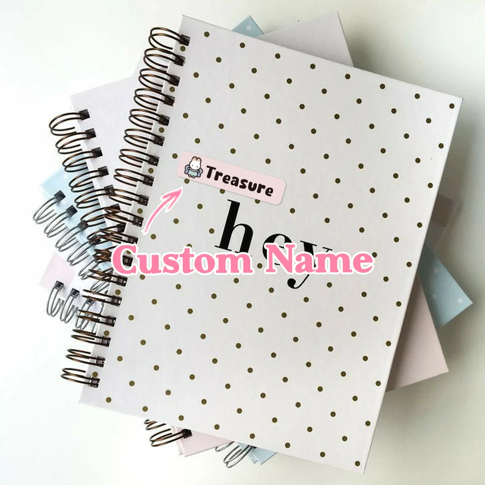 Custom Cute Rabbit Name Sticker,Transparent Waterproof Stickers for Kids,diy Name Labels for School Bag Bottles Box  Mug Uniform view 4
