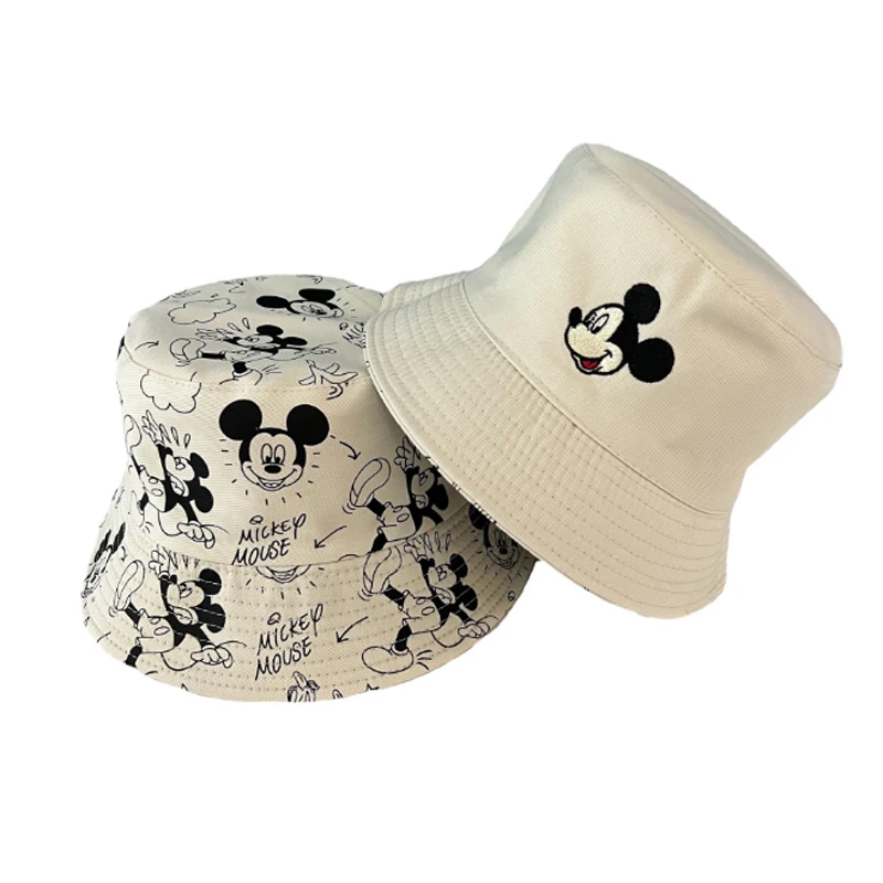 Disney Mickey Fisherman Hat Children Spring Qnd Autumn Hat Cartoon Printing Basin Mickey Hat Fashion Sun Hat Fisherman Hat