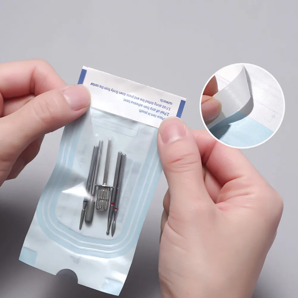 

50 Pcs Disposable Self Sealing Sterilization Bag for Nail Art Tools Manicure Sterilization Bag For Nail Art Tools Kits