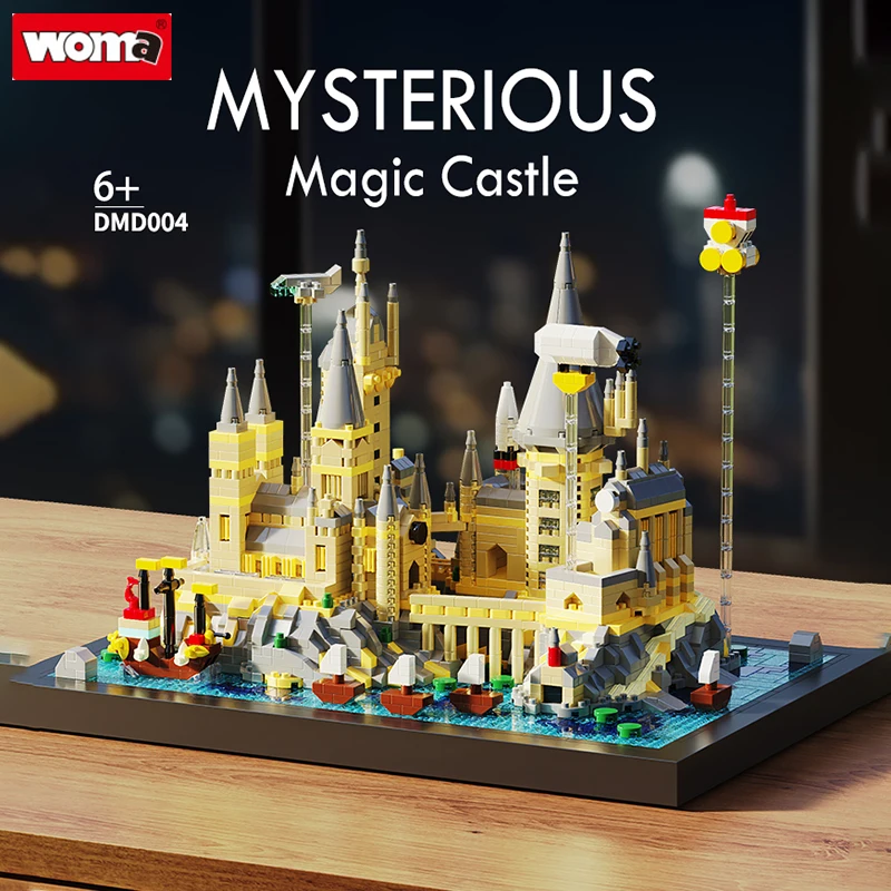 Woma Brand Magic Castle Building Block Toy Kids Educational Model Small Particle Micro Particle Puzzle Building Blocks Toys