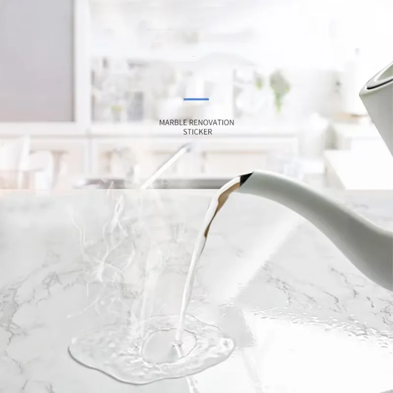 40cm Oil Proof Wall Stickers Waterproof Wallpaper Marble Self Adhesive Removable Contact Paper for Bathroom Kitchen Home Decor