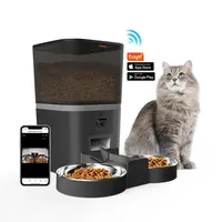 Cat Feeder,6L Automatic Cat Feeder Camera 1080P 5G WiFi App Cat Dry Food Dispenser Camera Timed Automatic Pet Feeder For 2 Cats