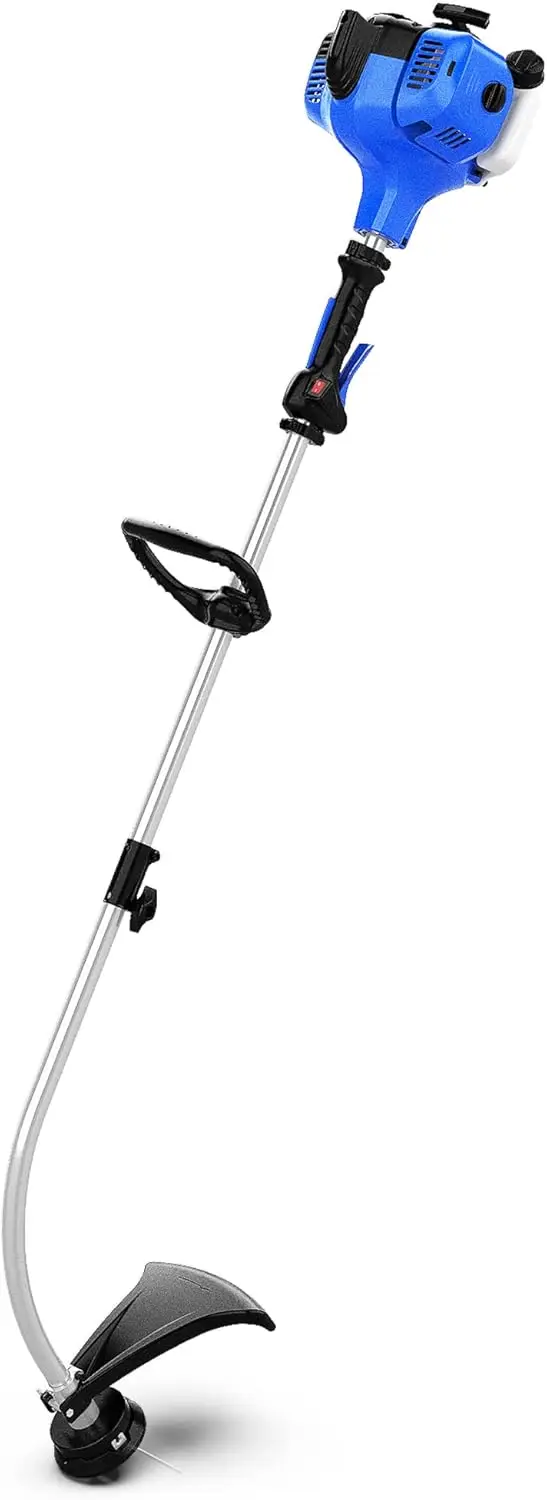 

26cc Weed Wacker Gas Powered, 2 in 1 String Trimmer/Edger 15" with Curved Shaft, Light Weight 9.9 lbs