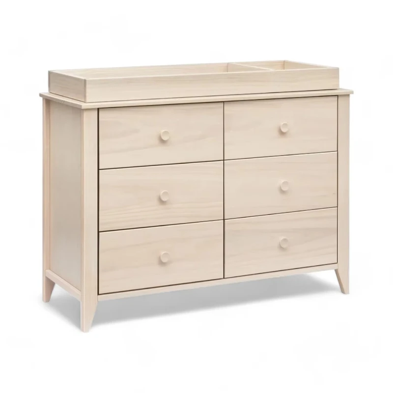 

Solid wood pine and MDF Modern kindergarten dresser with smooth drawers Baby chest of drawers Children's dresser