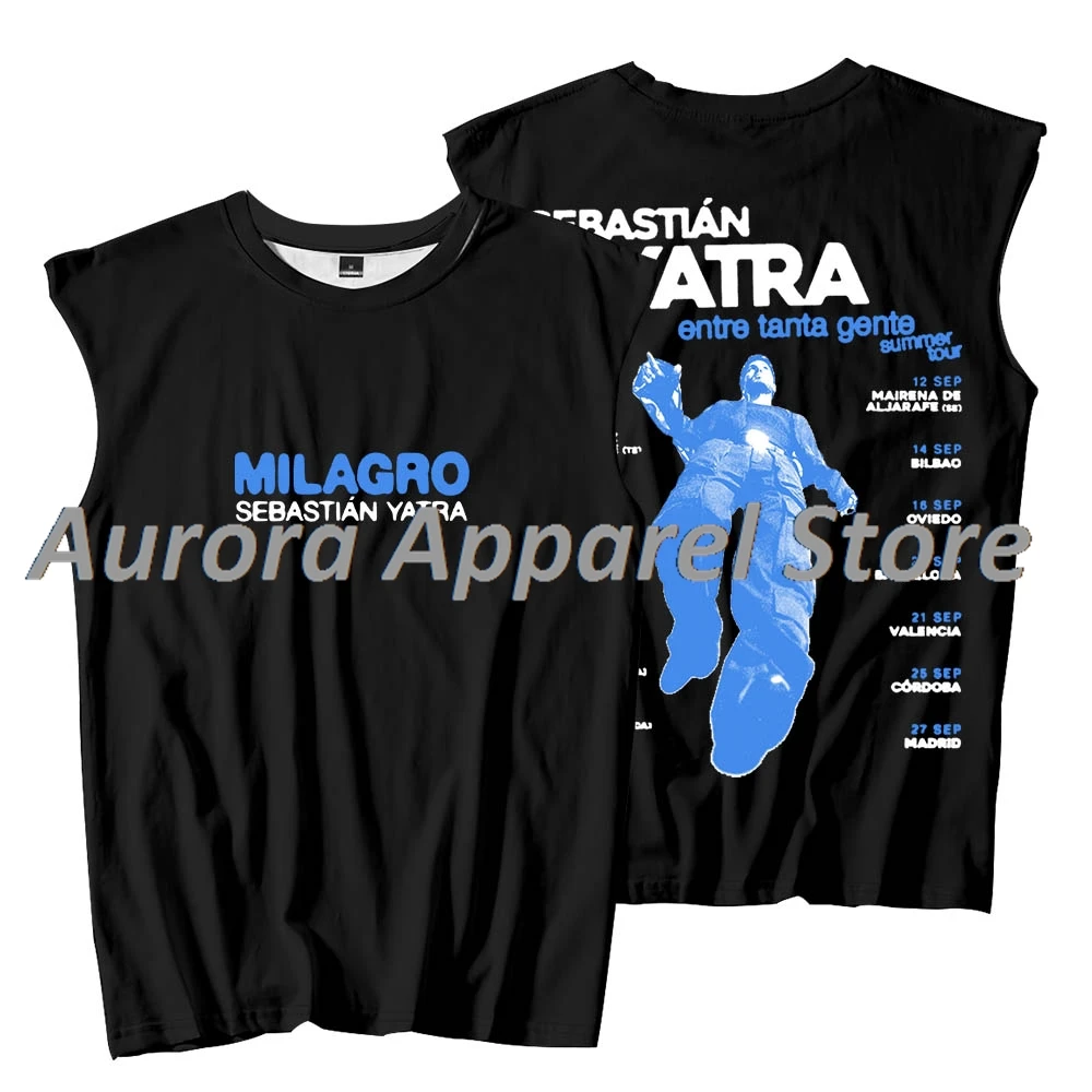 

Sebastian Yatra Entre Tanta Gente Summer Tour Merch Sleeveless T-Shirts Cosplay Women Men Fashion Tank Tops