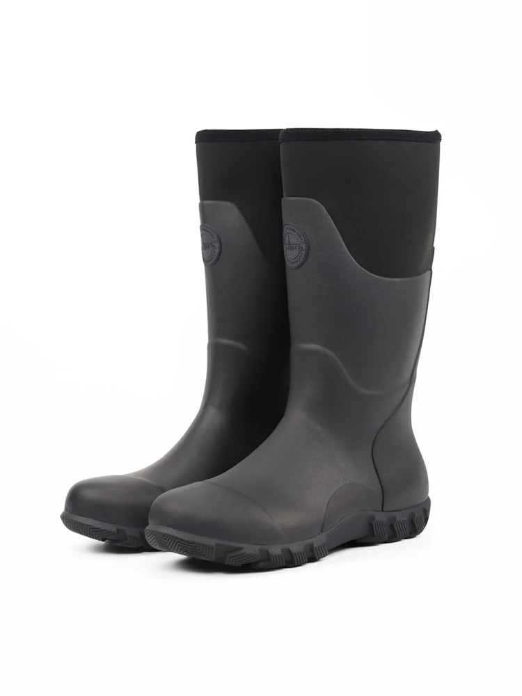 

Outdoor Men's High-Tube Rain Boots Rubber Waterproof Fiing Boots Flat Bot Anti-Slip Water Boots Snake-Proof Boots