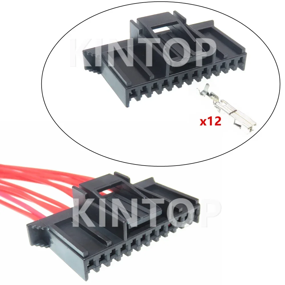 

1 Set 12 Pins AC Assembly Car Plastic Housing Unsealed Wire Socket 211PC122S0017 Auto Parts Auto Electrical Connector With Wires