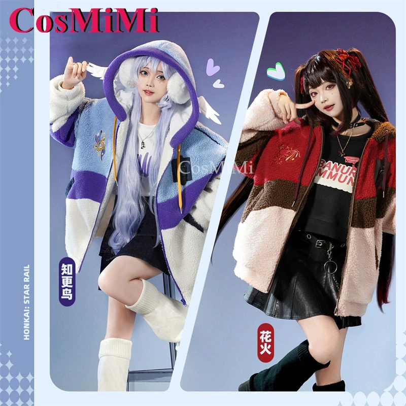 CosMiMi Game Honkai: Star Rail Robin/Sparkle Cosplay Costume Fashion Sweet Autumn Winter Fleece Coat Daily Waer Outfit New S-L