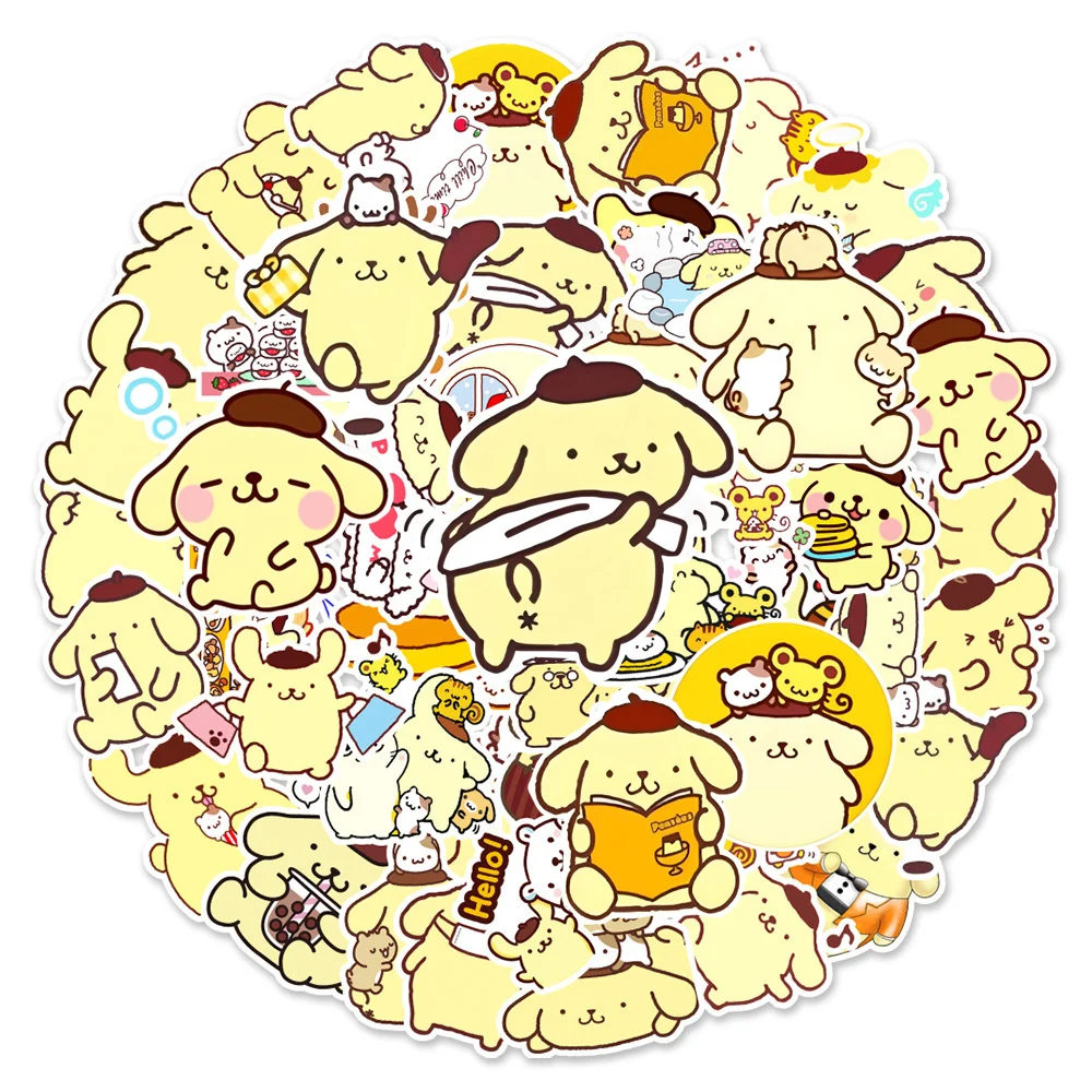 10/30/50 Stück Niedliche Pom Pom Purin Aufkleber Kawaii Cartoon-Sticker Graffiti Handyhülle Gepäck Wasserdichte Ästhetische Aufkleber Geschenke – Detail 5