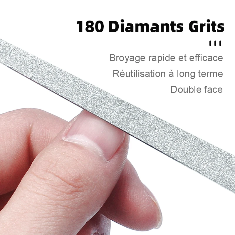 ตะไบเล็บสแตนเลสสองด้าน 1 ชิ้น อุปกรณ์ตกแต่งเล็บ ขัดเงา สำหรับทำเล็บมือ ใช้ในร้านเสริมสวย ที่บ้าน และการเดินทาง