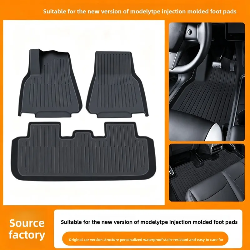 Suitable for the updated versionmodelYTesla metal floor matsteslaLeft and right rudderTPEInjection-molded foot pads
