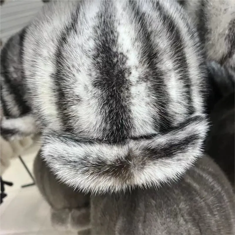 Fashionable and warm water-fleece hat women's fur baseball cap dome ear outdoor