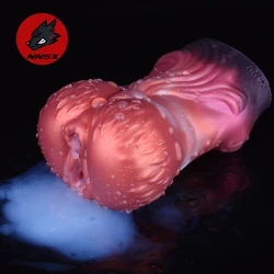 NNSX Dual Channel Realistic Horse Vigina Sex Toys for Men Artificial Pocket Pussy Silicone Adult Product Male Masturbators Cup