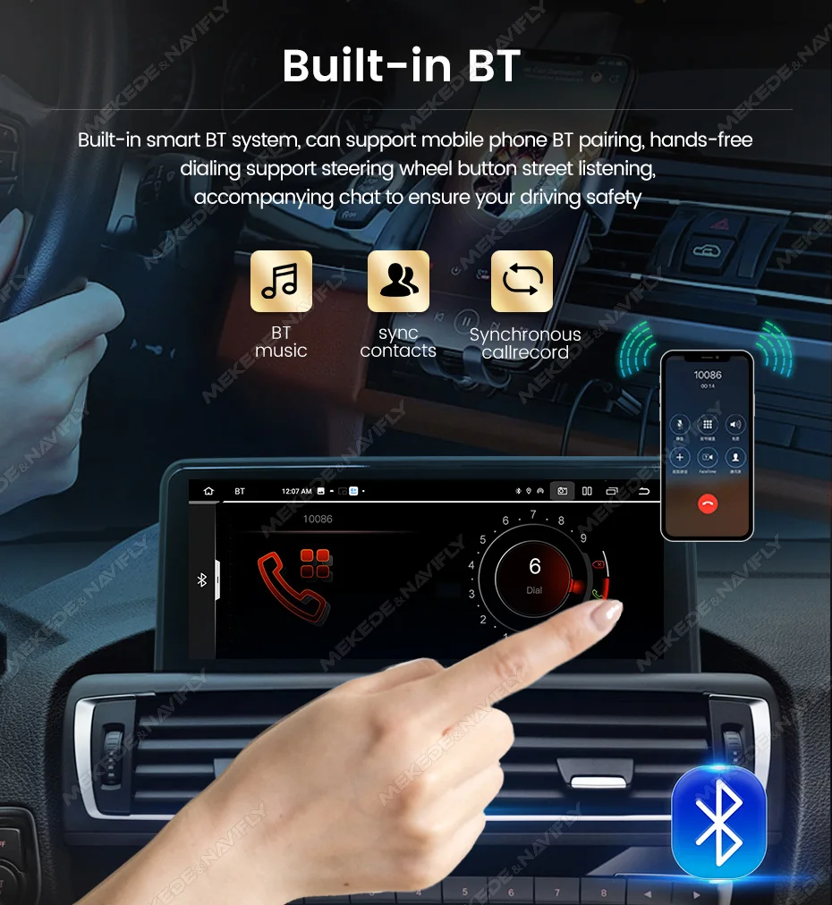 Image 6: Autoradio multimédia MEKEDE Android 15 pour BMW Série 5 E60 E61 E63 E64 Série 3 E90 E91 E92 E93 CCC CIC DSP Carplay GPS