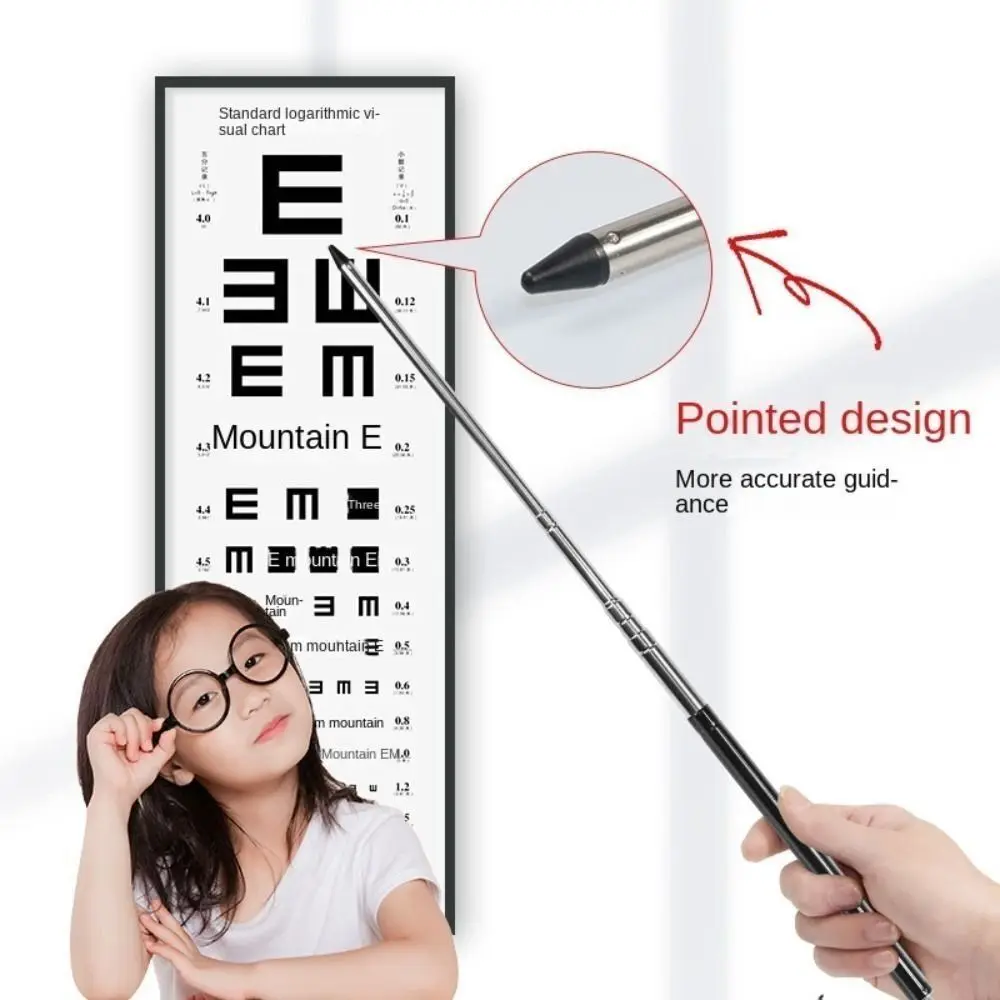 

New Stainless Steel Optometry Baton Pen Retractable Office Teaching Aid Reading Guide Pointer Reading Sticks