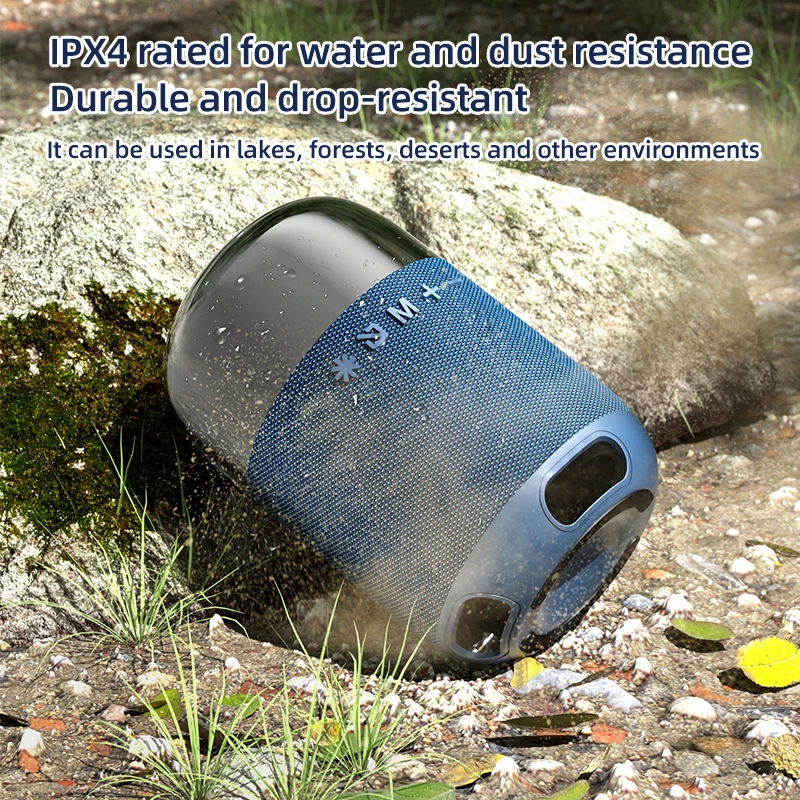 2024ใหม่ลำโพงบลูทูธไร้สาย RGB เสียงสเตอริโอซับวูฟเฟอร์กลางแจ้งแบบพกพาผ้ากันน้ำเครื่องเล่นเพลงขนาดเล็ก