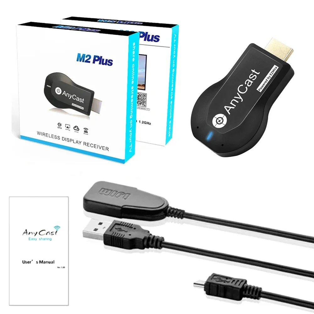 1080P беспроводной M2 Plus TV Stick Wifi Дисплей ресивер трансляция Anycast DLNA Miracast Airplay зеркальный экран Android TV ключ