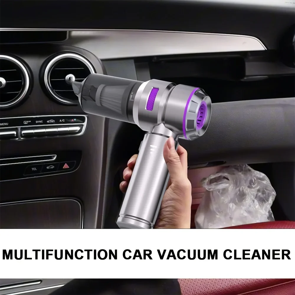 مكنسة كهربائية قوية للسيارة، مكنسة كهربائية منزلية لاسلكية محمولة بقوة 16000 باسكال، إزالة الغبار للسيارة والمكتب المنزلي
