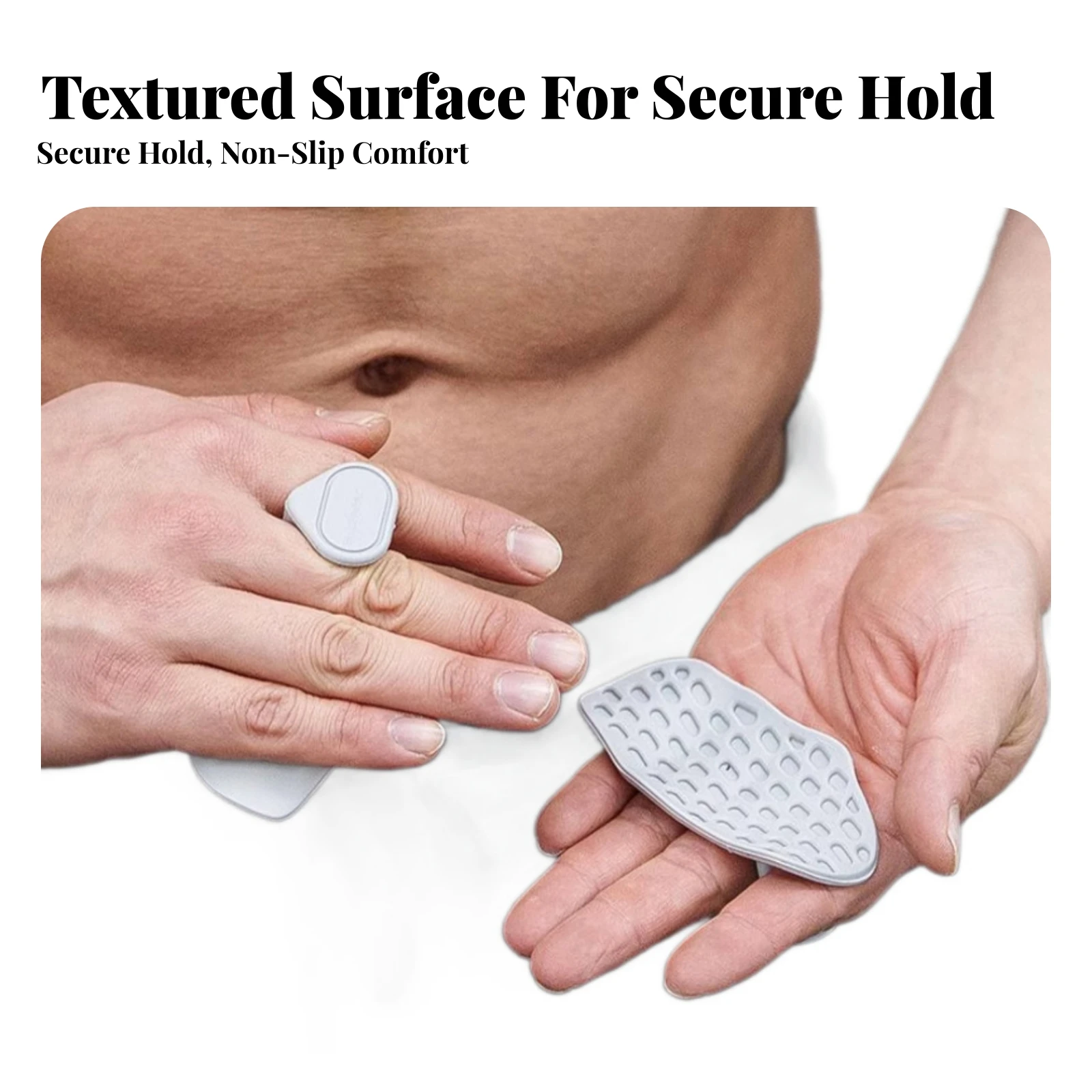 Silicone Hand Grip Pad Textured Finger Loop Grip Pad Anti-Slip Workout Grips Ergonomic Design