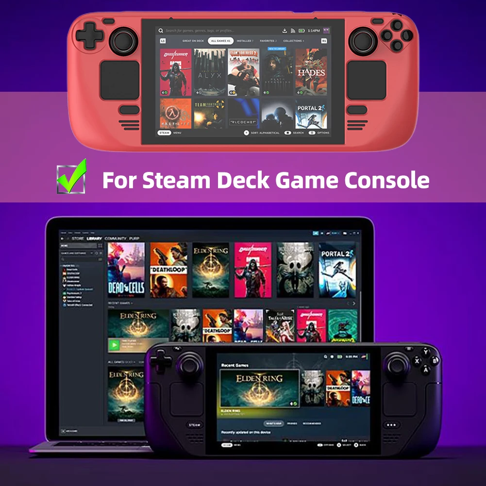 for Steam Deck Game Console Protection Cover with Stand Soft Protective Shell with Bracket Durable Game Console Protective Cover