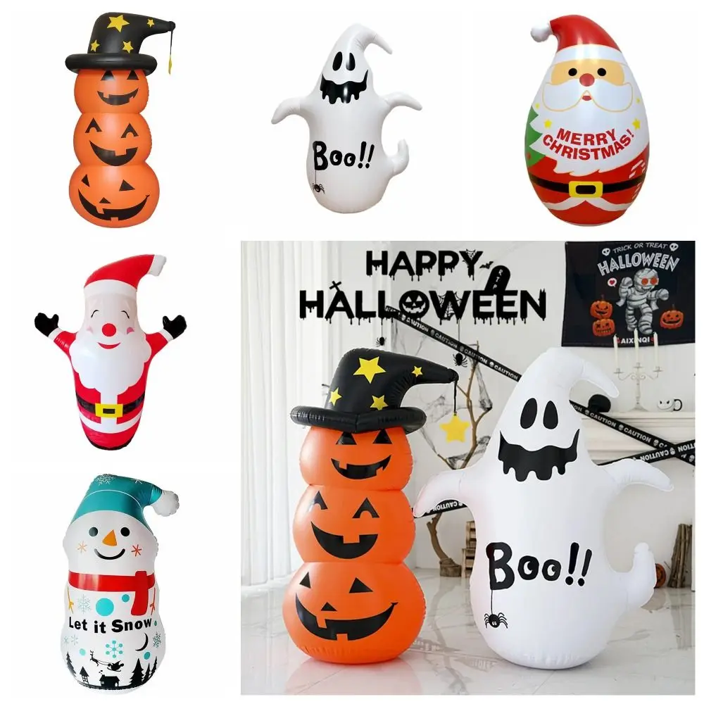 Halloween Santa Claus Inflatable Tumbler Chrismas Pumpkins Snowman Inflatable Model PVC Courtyard Decor