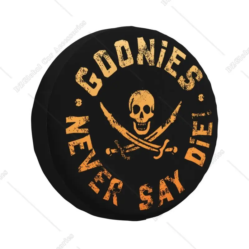 Custom Goonies Spare Wheel Tire Cover for Toyota Mitsubishi Suzuki Gothic Skull Jeep RV SUV Trailer Vehicle Accessories 14