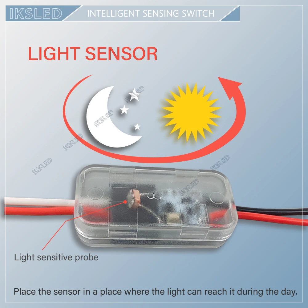 5V USB Light Controlled Sensor Switch 12V24V Light Controlled Remote Control Timed Closing Corridor Automatic Switch image 4