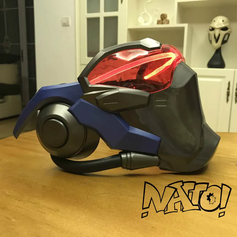 Natto Overwatch Soldier 76 Cosplay Mask LED Light Up Game Cosplay Prop For Adult Halloween Party Costume Accessory birthday gift