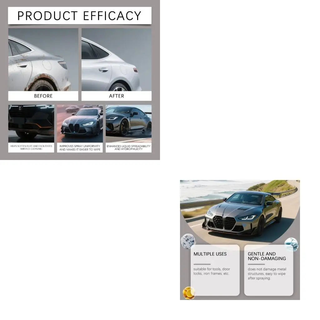  Heavy Duty Rusts Dissolver Sprays 100ML Capacity for Vehicle & Marine Applications